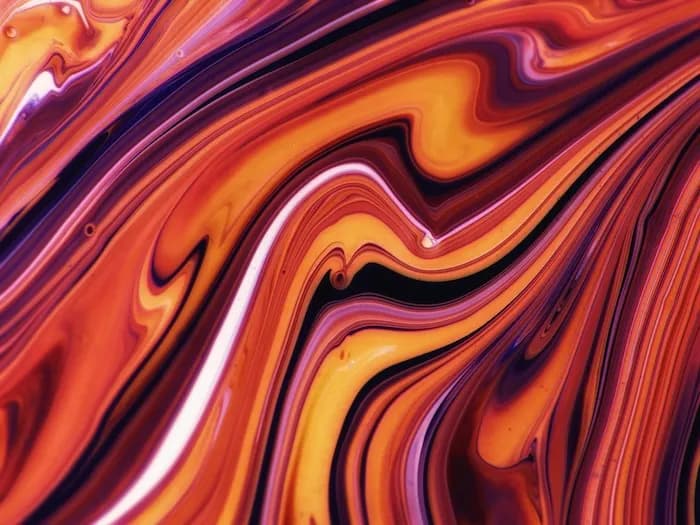 swirls of red, orange, purple